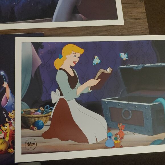 Disney Cinderella lithograph 2012 At prints 14x10 set of 4 - Picture 4 of 8